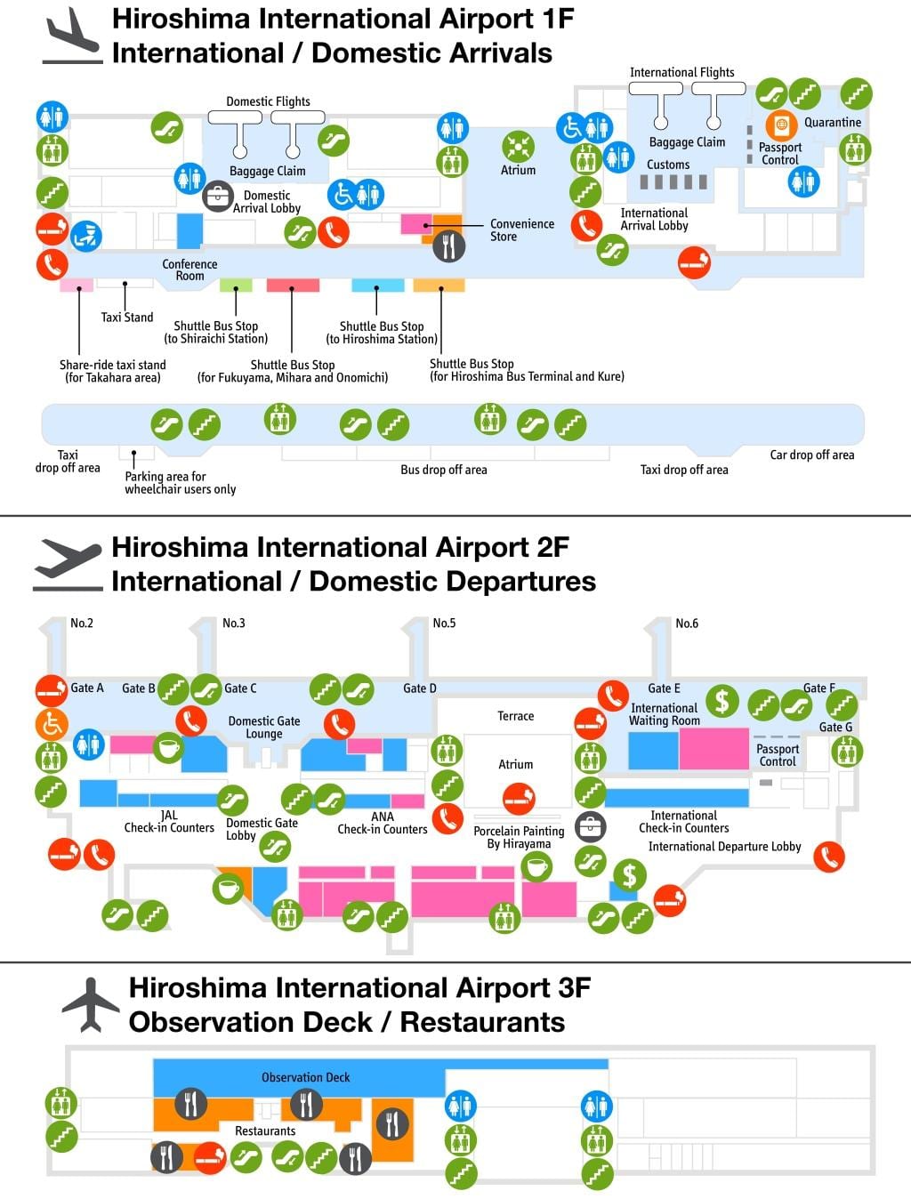 Mapa hiroshima letiště