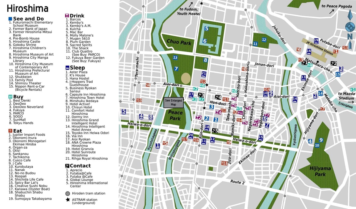 mapa hirošima